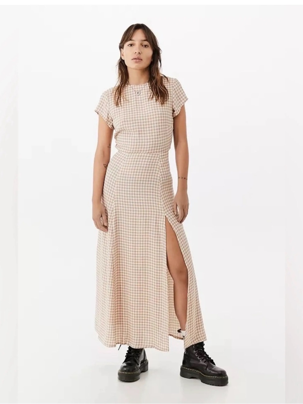 Urban Outfitters Lindsay Midi Gingham Dress